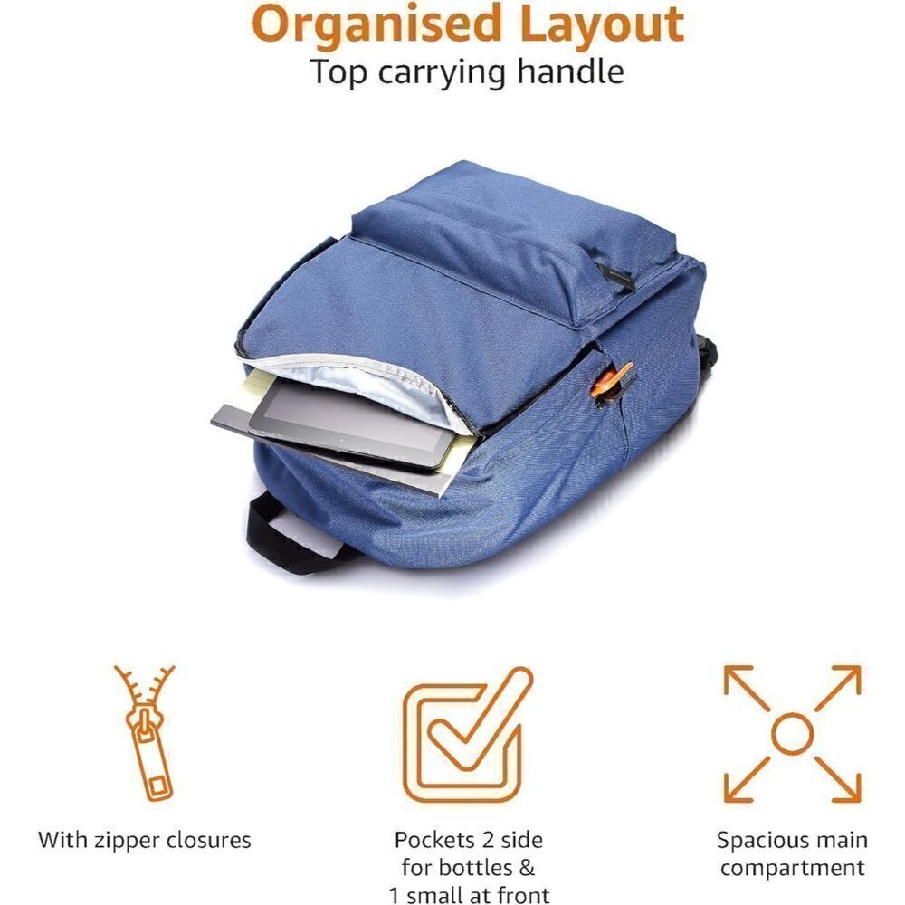 Amazon Basics Classic School Backpack - Navy - Picture 3 of 9